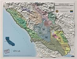 Sonoma County Wine Growing Regions 3D Map 0055